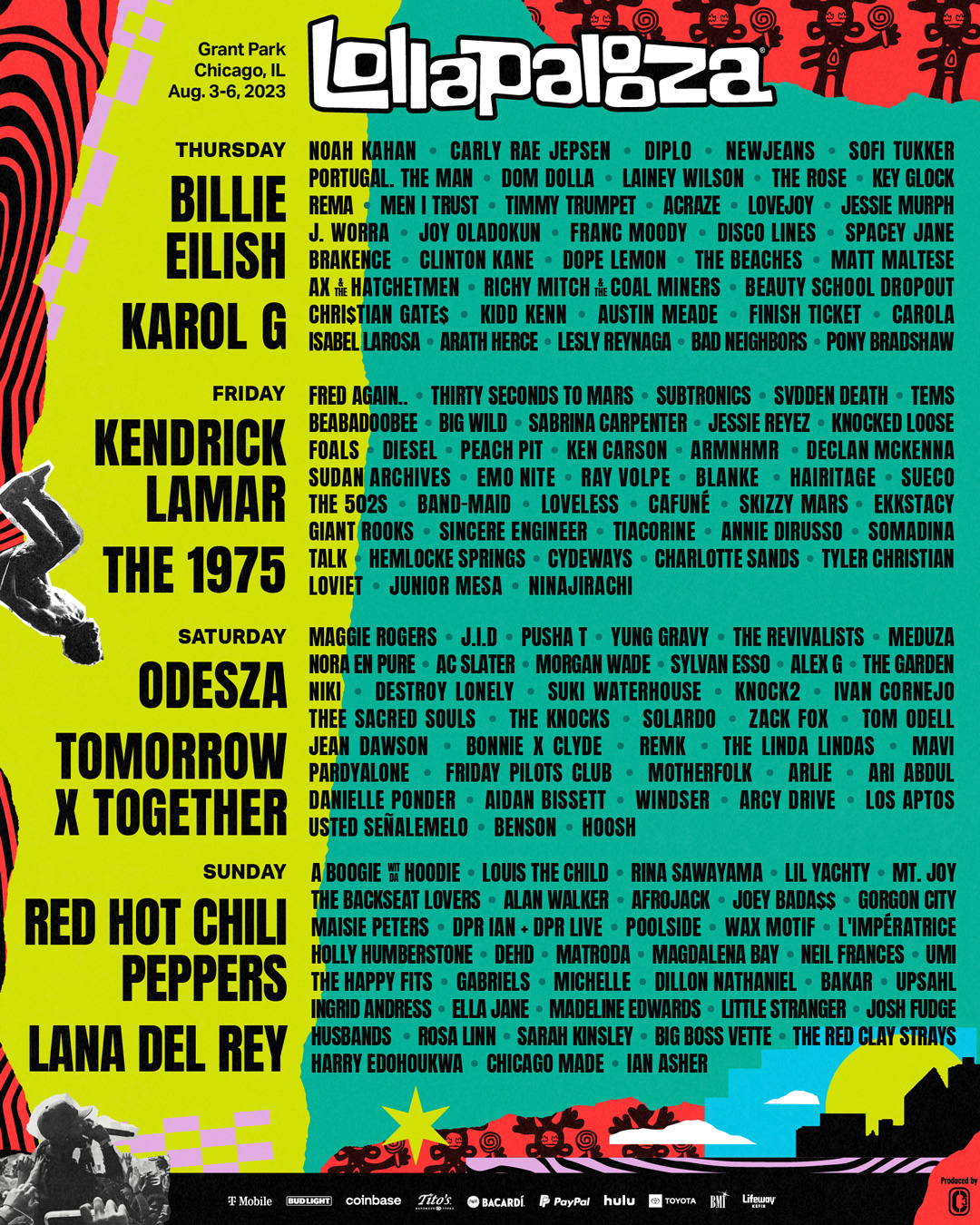 Lollapalooza 2025 Schedule Faris Ddox